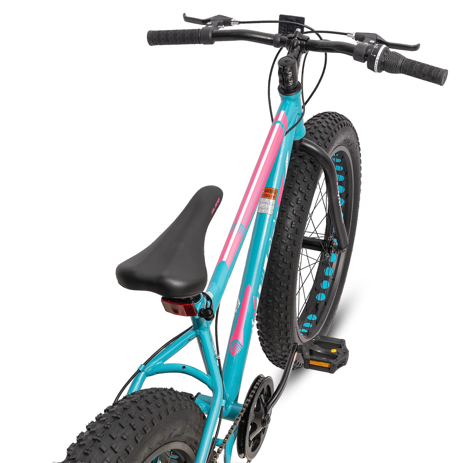 Hiland Kinder Fat Tire Fahrrad Fettrad Kinderfahrrad 7-Gang, Doppelscheibenbremse, 20 Zoll, Kinder Mountainbike MTB für Jungen Mädchen Grün Sport & Freizeit