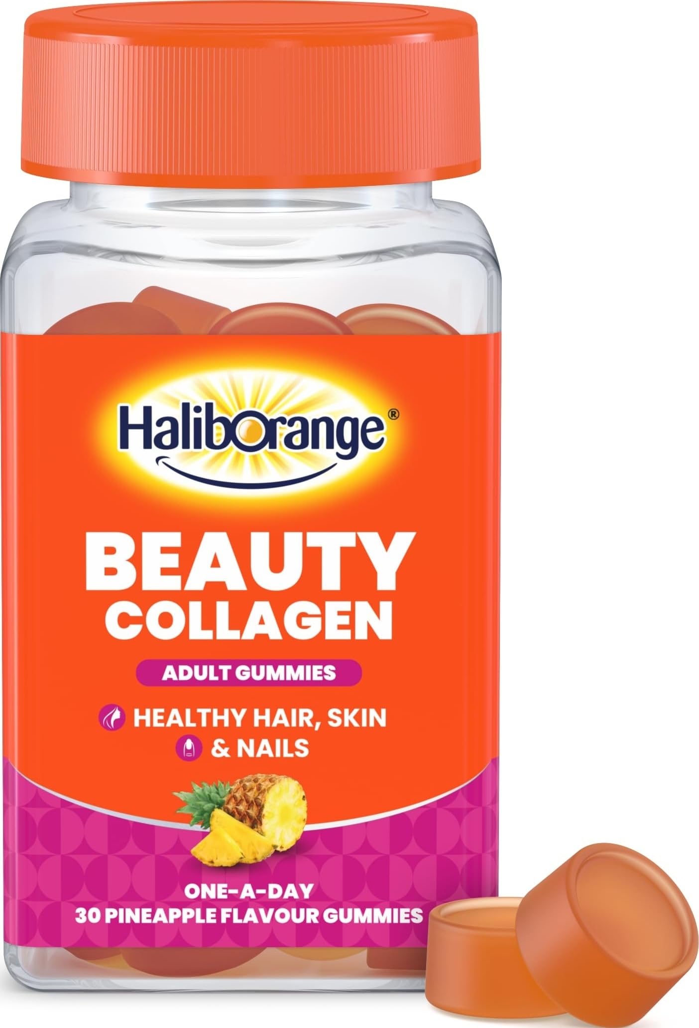 Haliborange Adult Beauty Collagen Gummies - 30 Pineapple Gummies