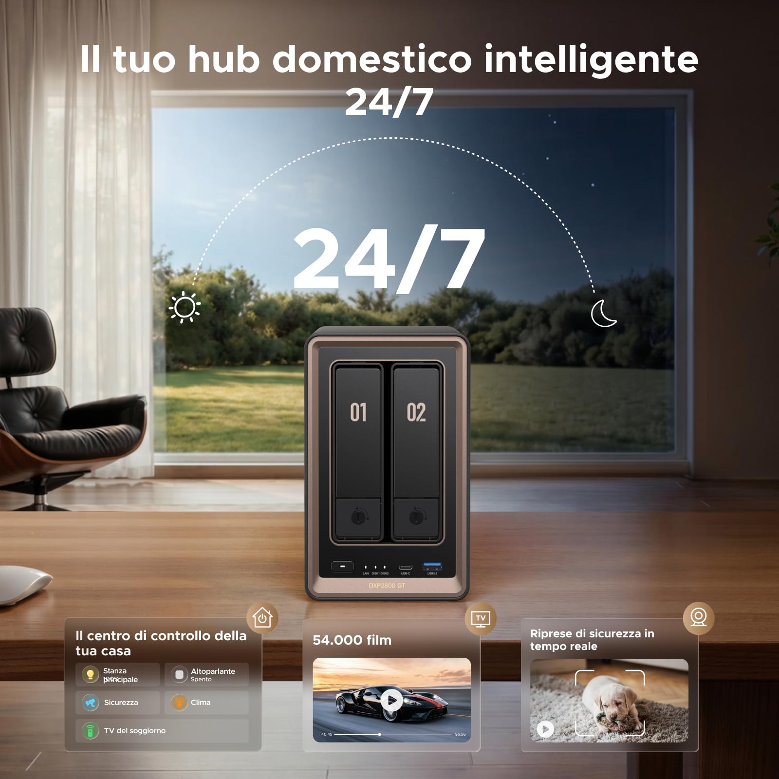 UGREEN NASync DXP2800GT NAS a 2 alloggiamenti con box NVMe
