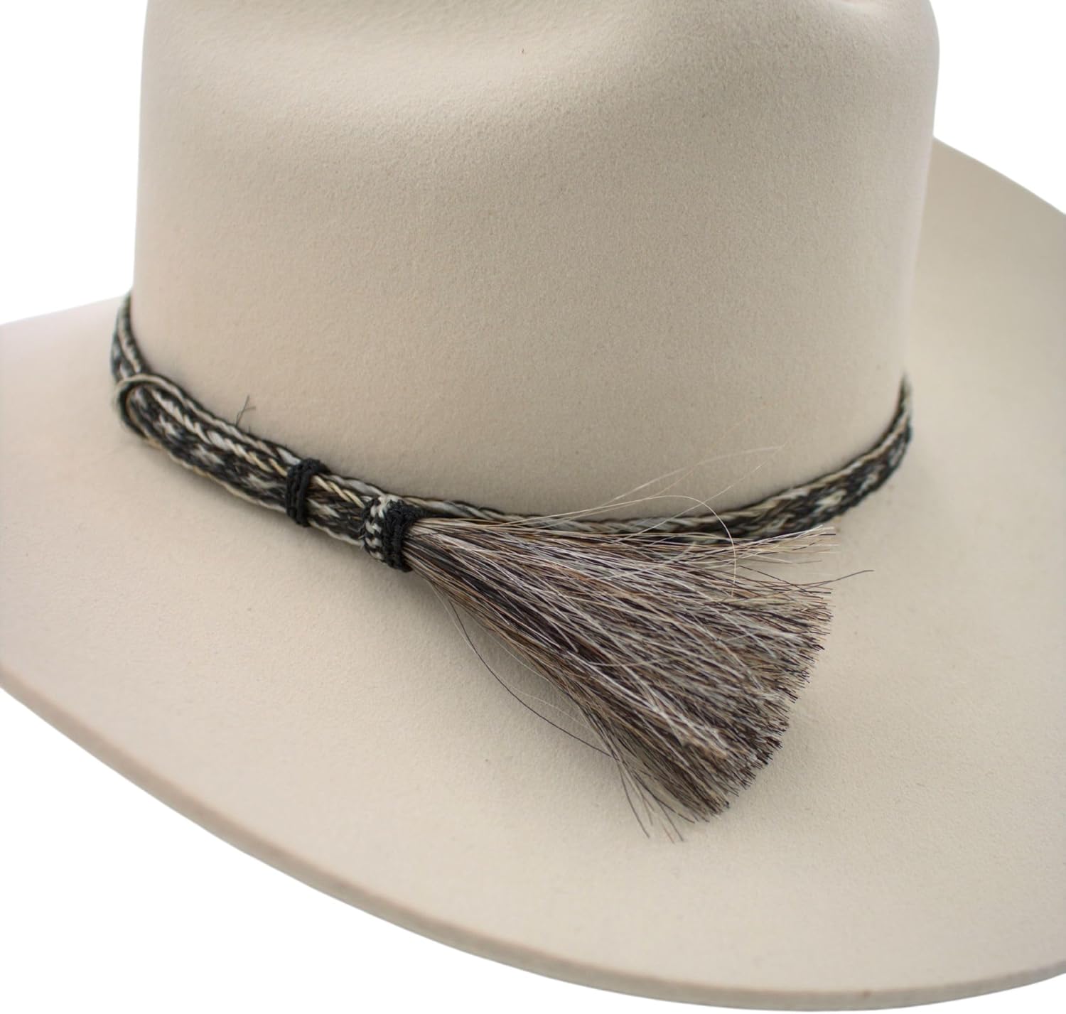 Western Horsehair Hat Band for Cowboy Hats Pepper - Image 2