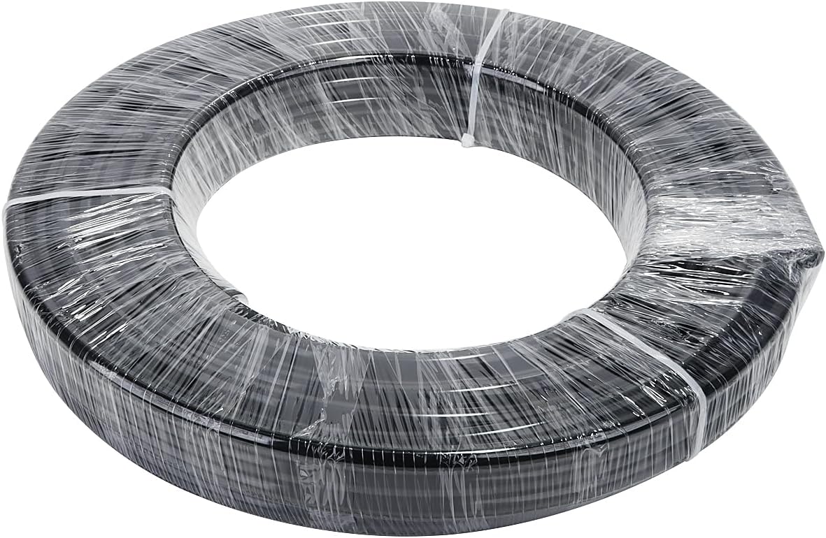 LokoCar Nylon Air Line 100ft 3/8" OD Pneumatic Nylon Tube DOT Approved SAE J844 Airline For Air Brake Tubing or Fluid Transfer Black