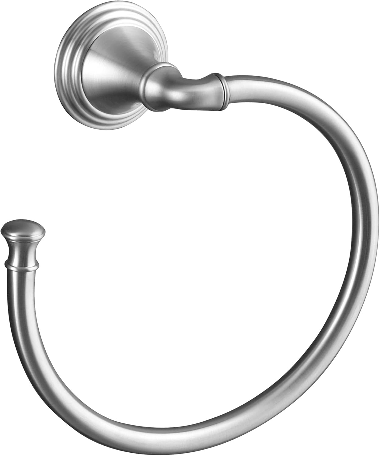 KOHLER K10557G Devonshire Towel Ring, Brushed Chrome