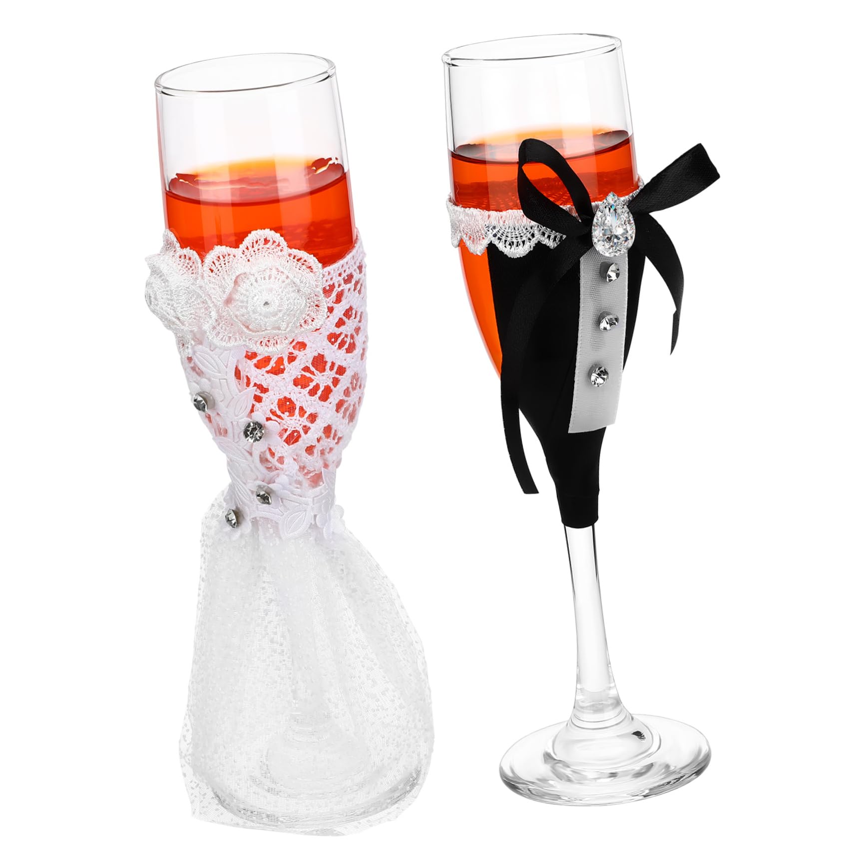 1juego Copas De Para Boda Flutas Para Novios Copas De Elegantes Para Celebraciones y Compromisos Set De Diseño Temático De Boda