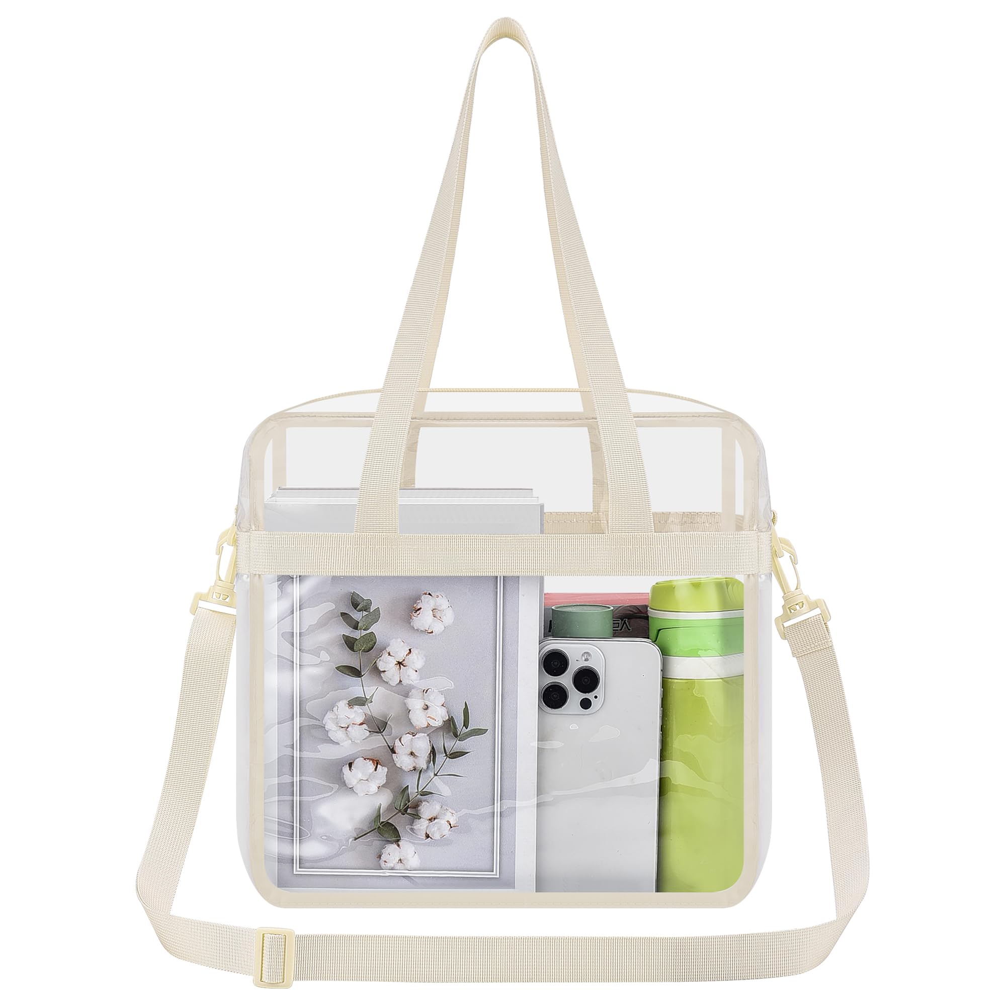 Oraben Clear Tote Bag Clear Bag Stadium Approved 12x6x12 Stadium Bag for Work, Sports Games,Gym