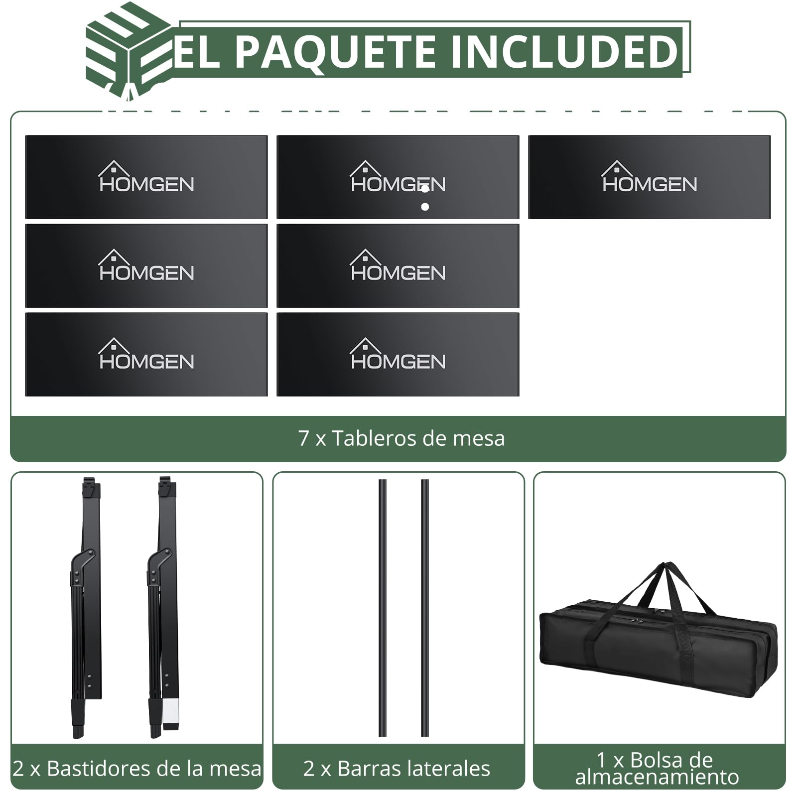EYPINS Mesa Plegable Camping IGT(3.5 unidades) 88x38cm,Altura Ajustable Continua 38-55cm,con Barra Lateral Colgante,Combina Estufas Parrillas y Cajas de Almacenamiento para Camping Autocaravana Picnic