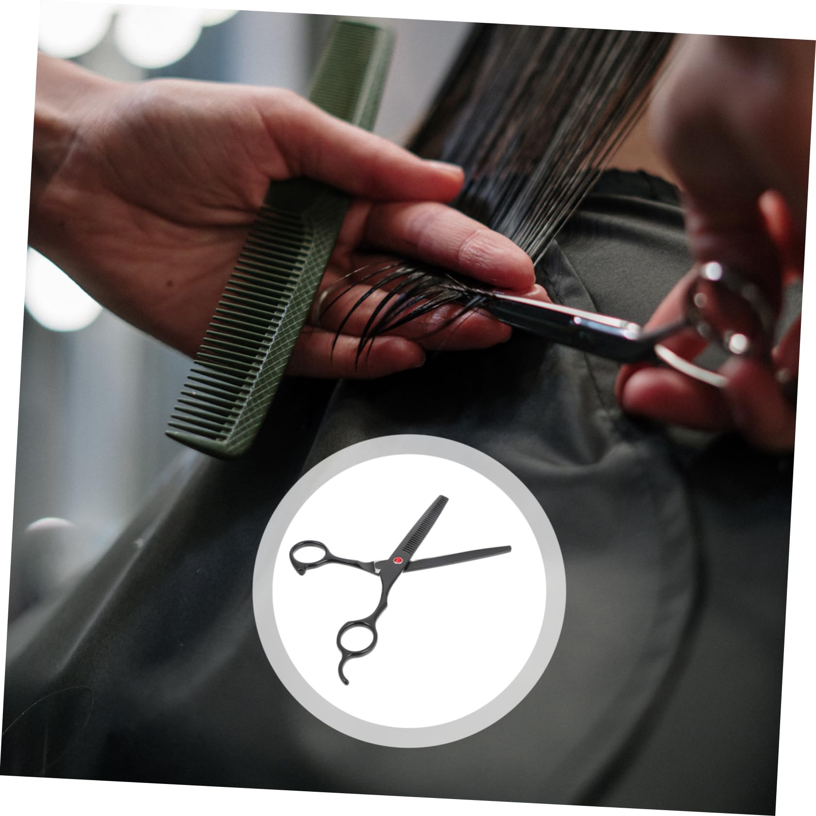 PACKOVE 2pièces Ciseaux De Coiffure Acier Avec Dents Texturisantes Pour Éclaircir Cheveux Outil De Toilettage Professionnel Pour Et Coiffeurs