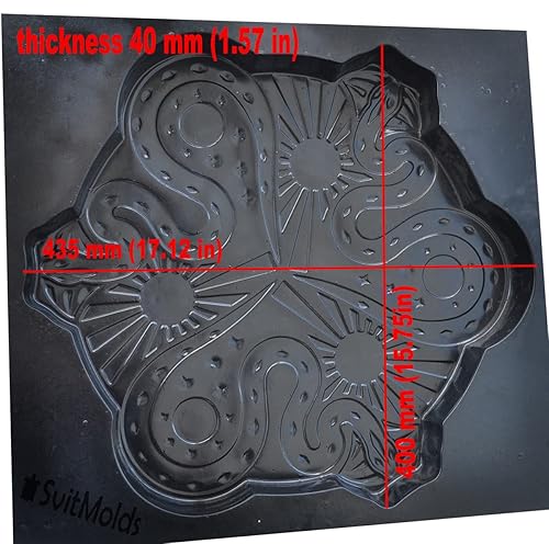 Miniatura 3 de SvitMolds Moldes de hormigón DIY Vendido 3 piezas Moldes de plástico Losa Serpiente Danza Fundición Hormigón Pavimentación Jardín Senderos Piedra
