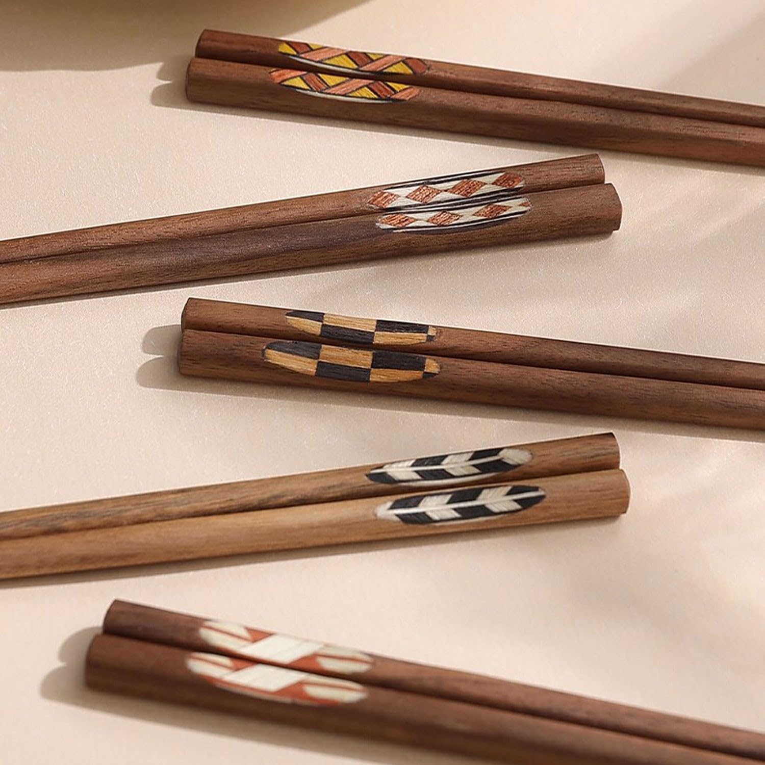 Baguettes en métal Baguettes de Cuisine Baguettes Baguettes Baguettes de ménage Baguettes en Bois antidérapantes, Une Personne, Une Baguette de Luxe légère(A-22.5cm)