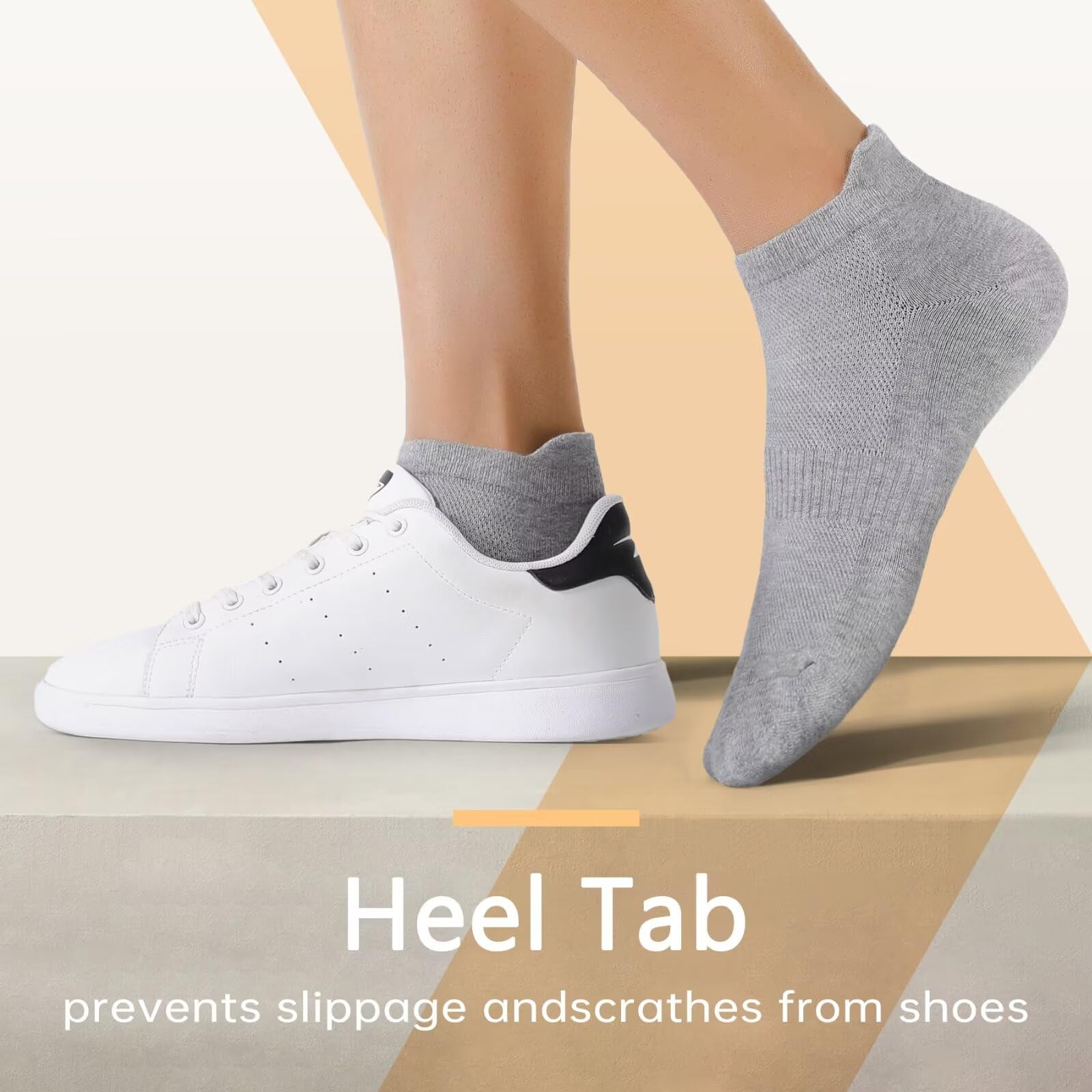 EKSHER 10 Paia Calzini Uomo Corti Calze Donna Corte Cotone Calza Sportive Basse Traspirante Running Elastiche Tennis