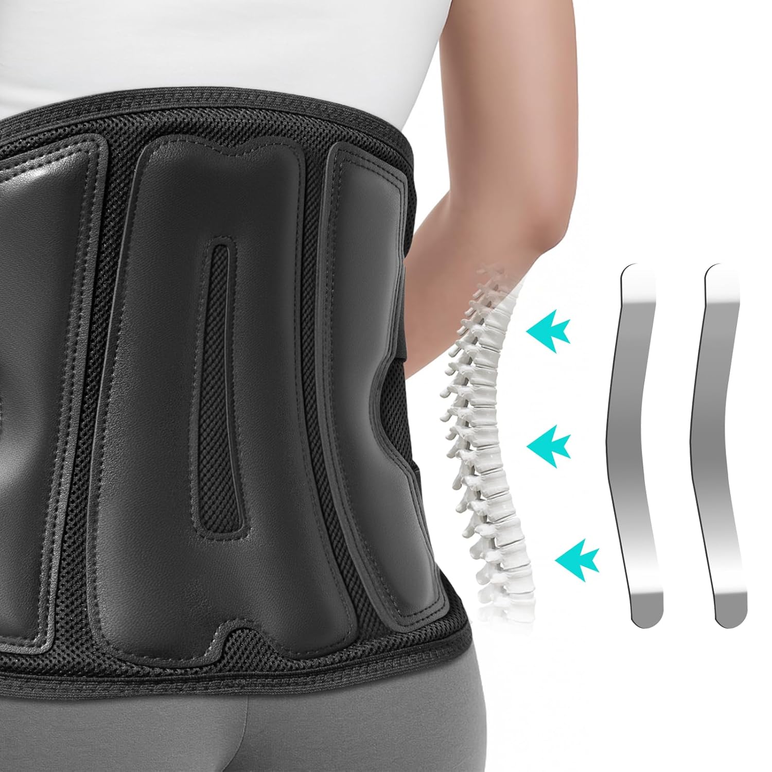 Back Brace for Lower Back Pain Relief - Adjustable Lumbar Support Belt for Men & Women, Breathable Mesh Design for Herniated Disc, Sciatica, Scoliosis
