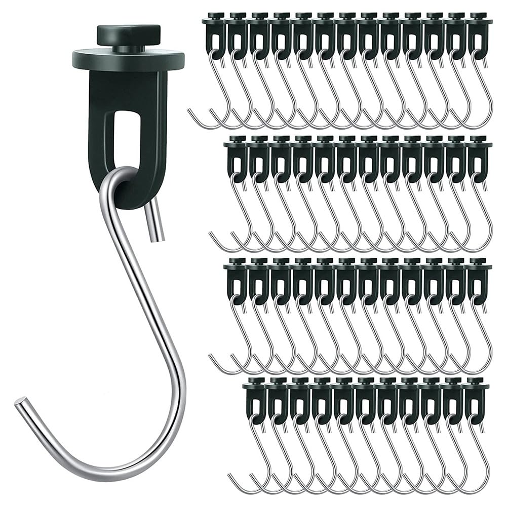 Aundhegrtt Hanging Plants for Garden Greenhouse Fixing Clips Includes 50 Pcs Hanger Twist Clips+ 50 Pcs S-Hooks