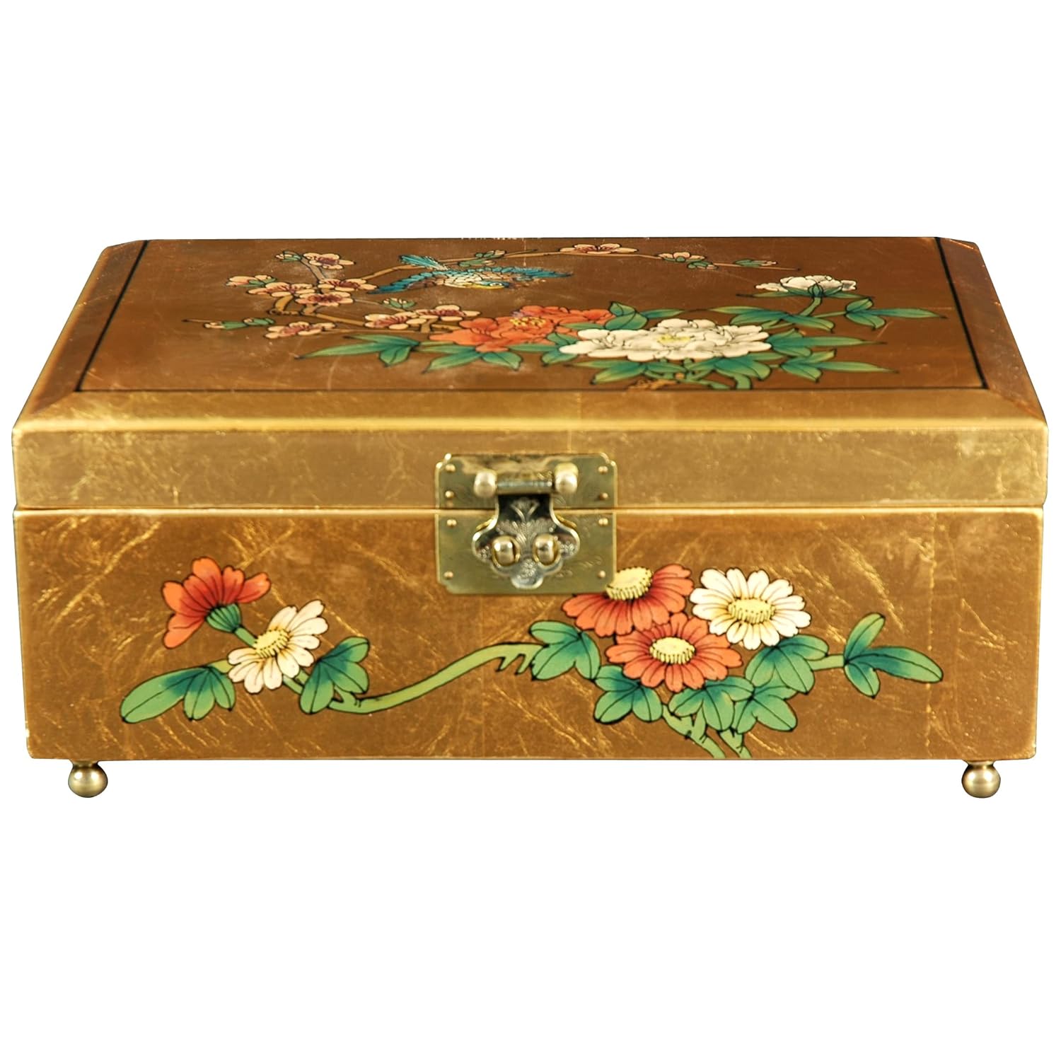 Oriental Furniture Clementina Jewelry Box Gold Amazon.in Home Improvement