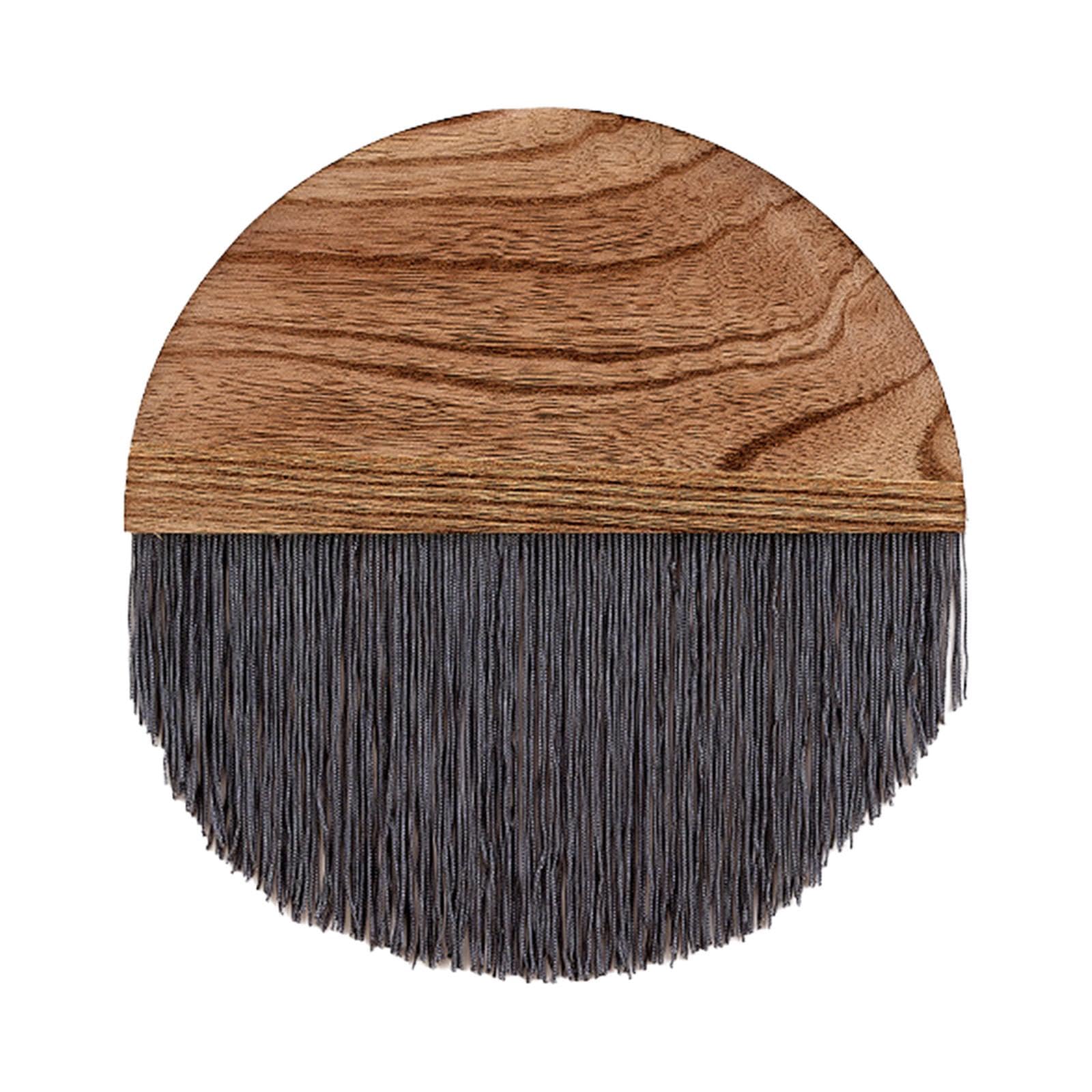 Décoration murale en macramé gris à pompons pour salon et chambre