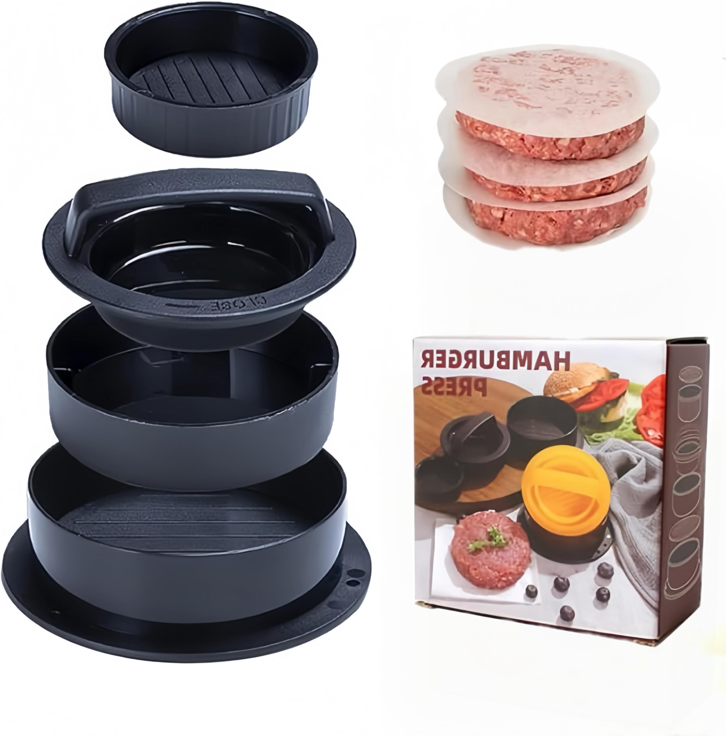 Burger Press, Hamburger Press Patty Maker, Non-StickMeat Beef Veggie Hamburger Mold for Making Patties, for BBQ Grilling and Cooking