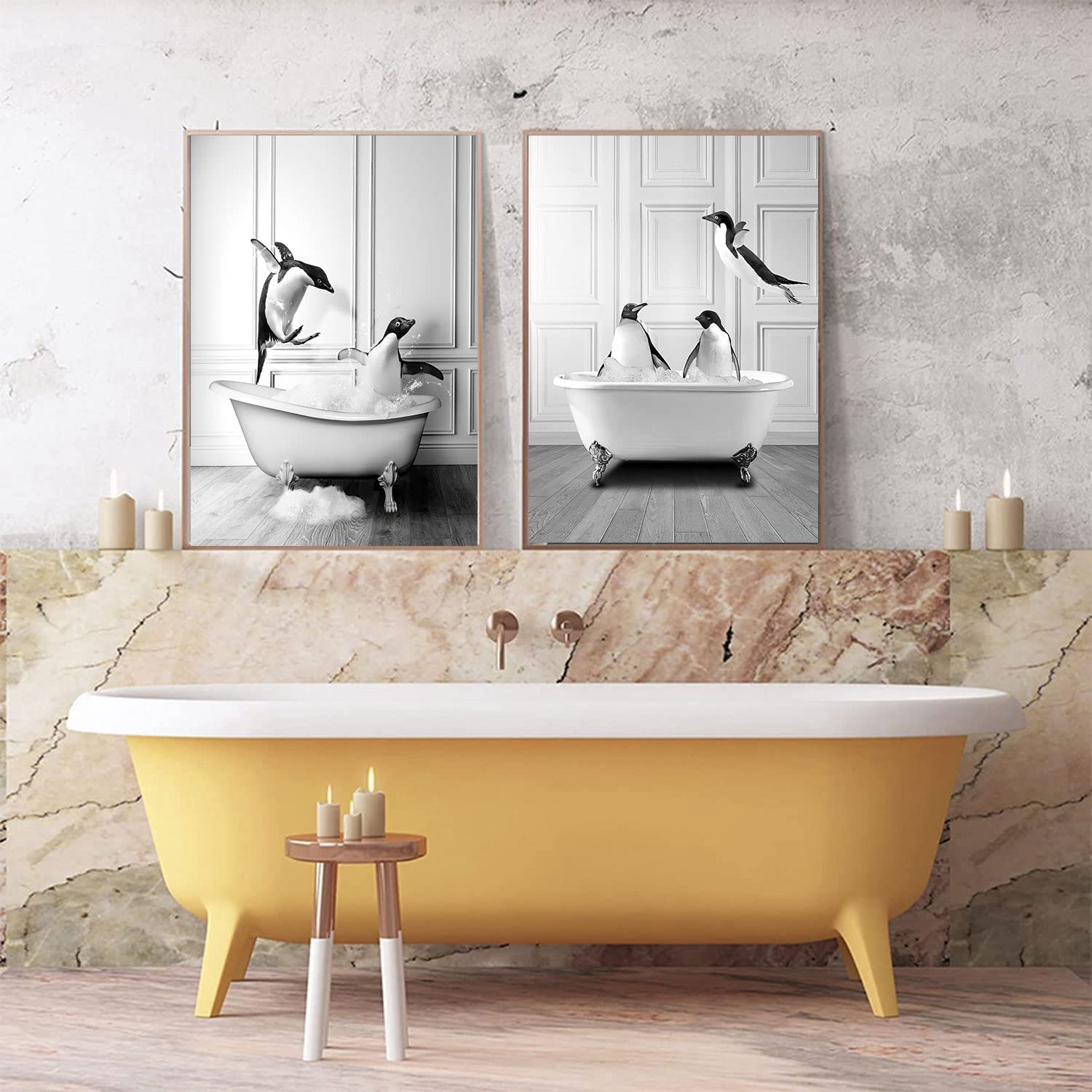 WADBTP Hochlandrind Quadro da parete per soggiorno, bagno, camera da letto, senza cornice (1 pezzo, 50 x 70 cm