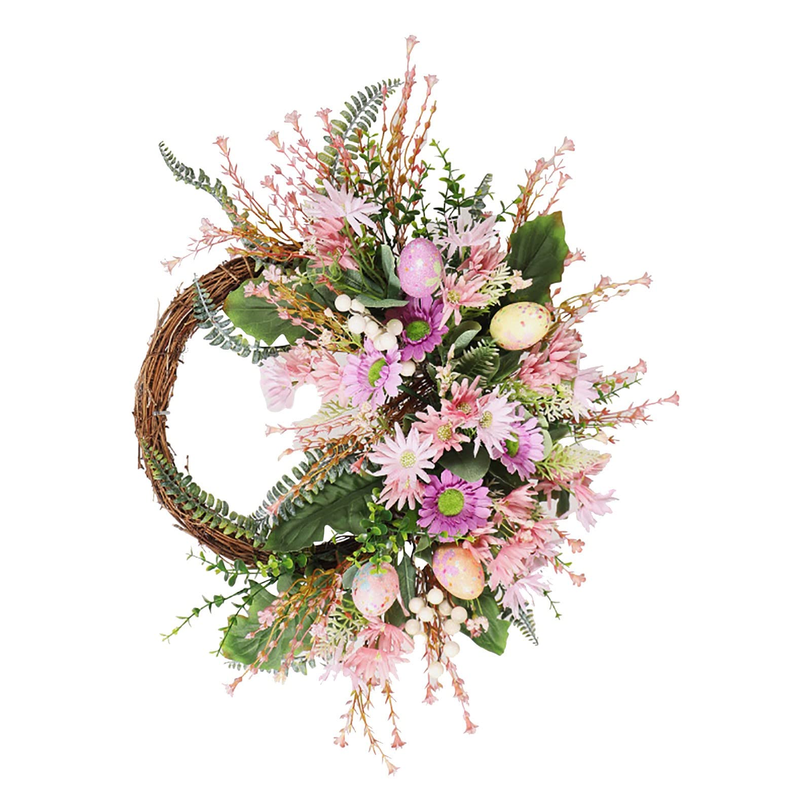 Xigeapg Ghirlanda di fiori di lavanda, stile rustico, matrimonio, porta, ingresso, ghirlanda decorativa, decorazione per finestra