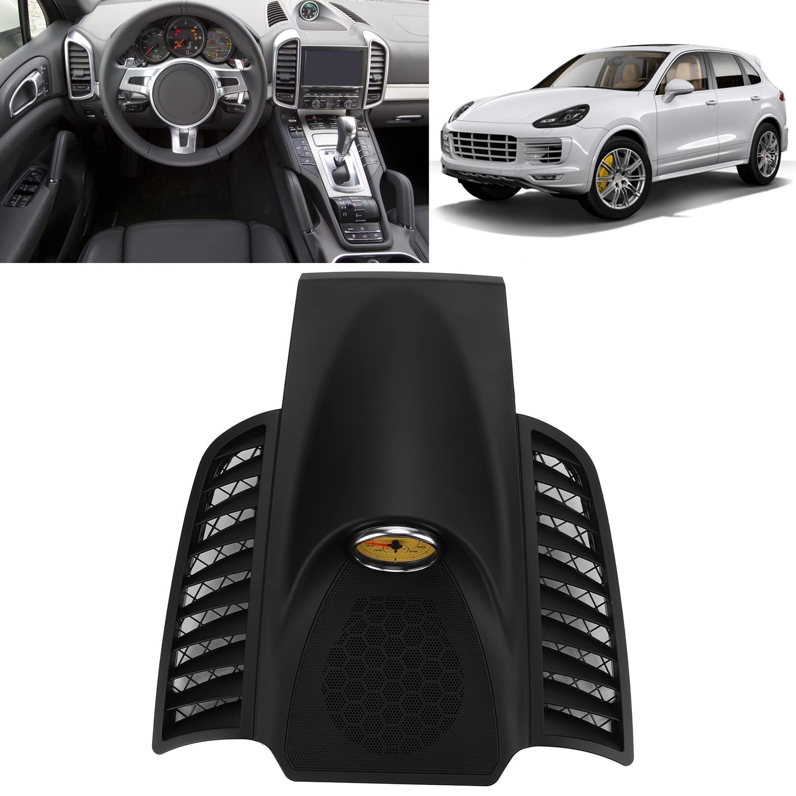 Kit Pannello Cronometro Cruscotto Auto Cover Nera 2011-2017 (cronometro giallo)