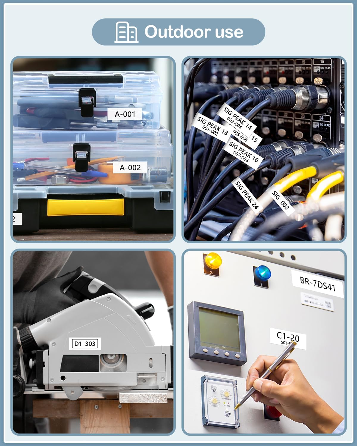 Markdomain Replace for P Touch Label Tape 18mm 0.7 White TZe241 Compatible with Brother Label Maker Tape 18mm 3/4 inch TZe TZ TZe241 for Brother P-Touch PTD400 PTD410 PTD600 PTD610BT, 5-Pack - Image 4