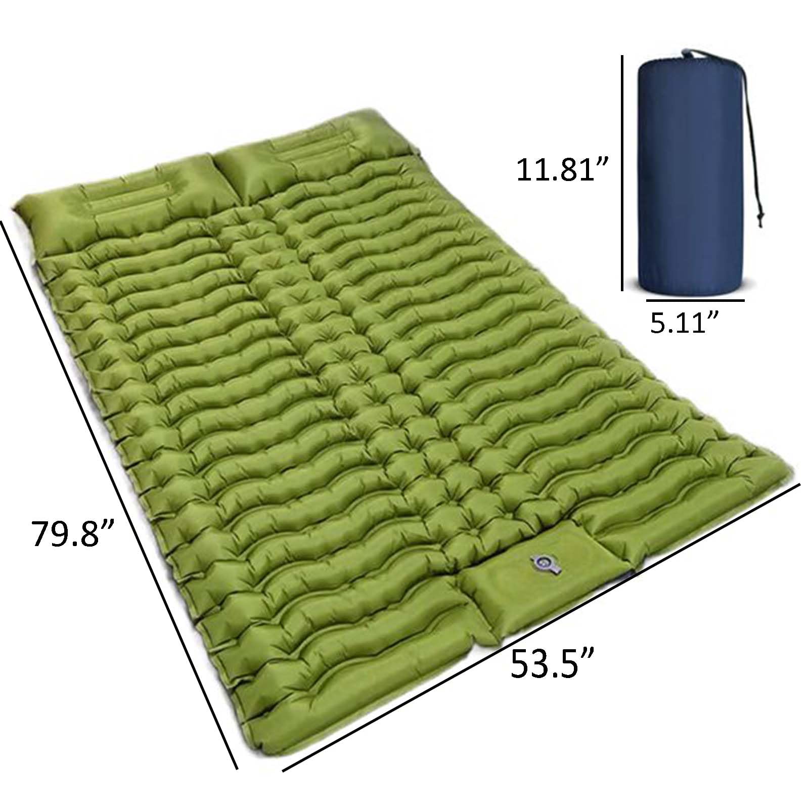 Inflatable Sleeping Pad with Carrying Bag-Blue