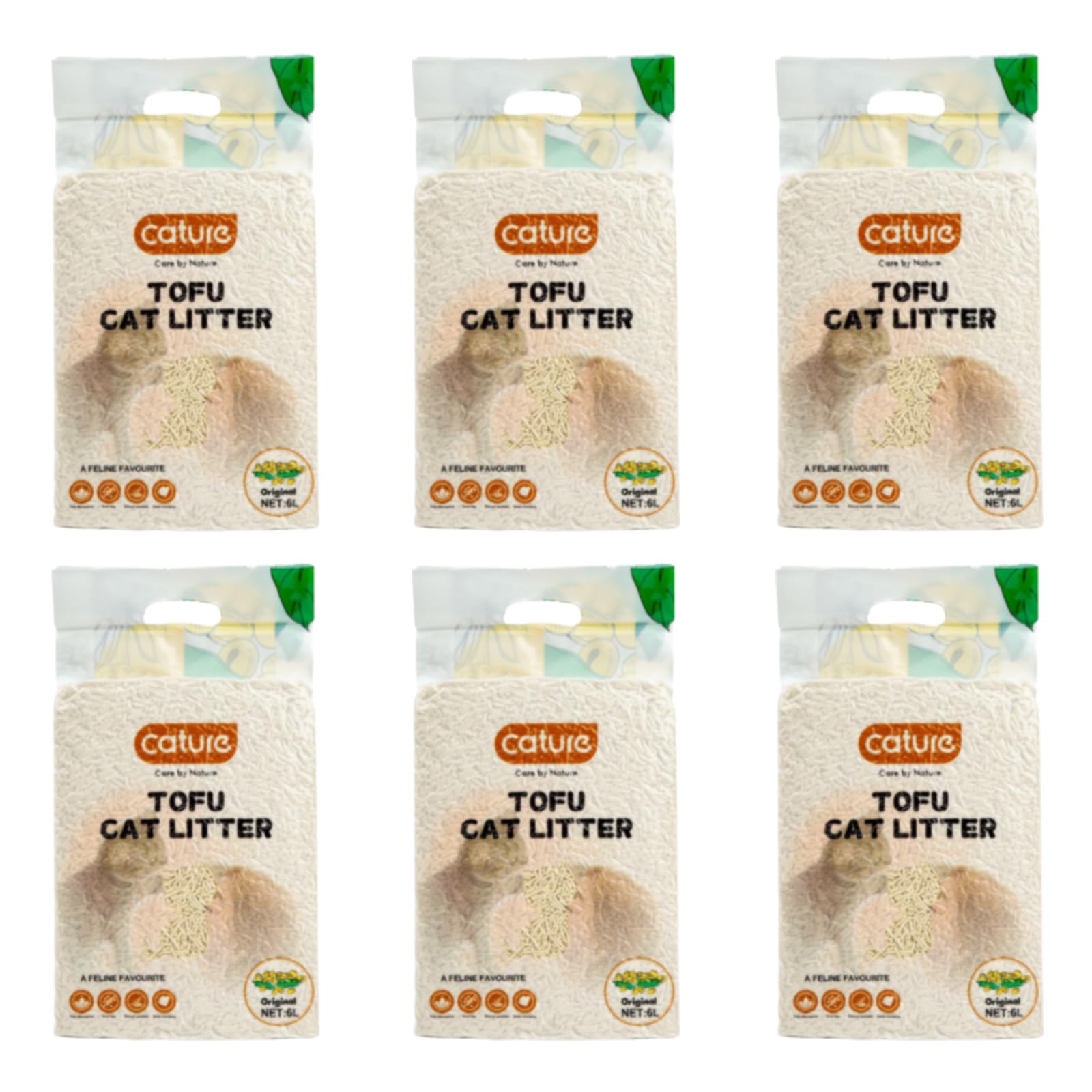 Cature Care by Nature Tofu Cat Litter Natural Flushable Clumping Liter Plant Based Biodegradable Ultra Odour Control 99% Dust Free Low Tracking Cat Litter (Original, 6L, PACK6) (B0D81C5V8V) Amazon Price History, Amazon Price Tracker