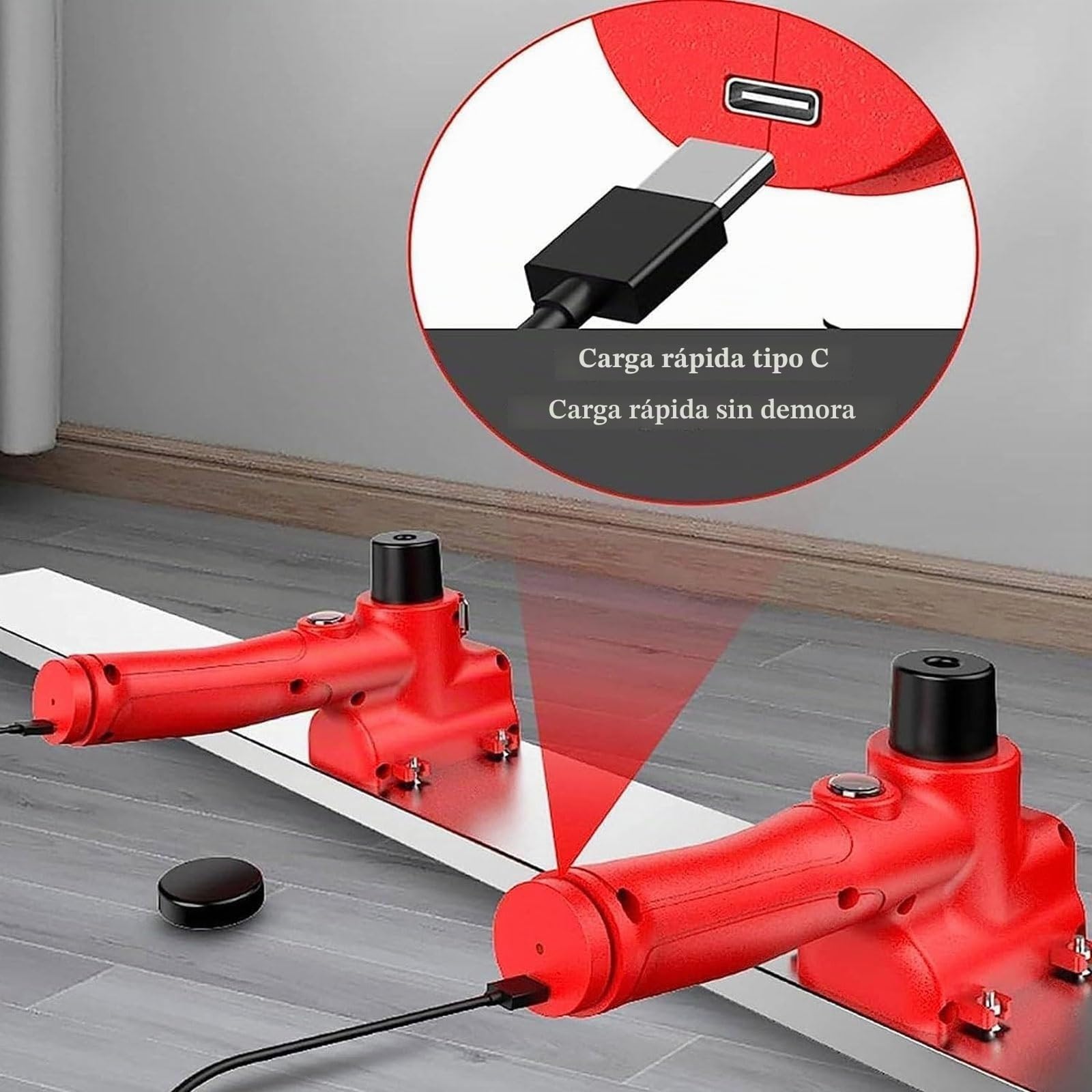 Paleta de hormigón eléctrica, vibrador de cemento con batería de 12000r/min con motor vibrador doble, regla de manipulación de nivelación vibratoria de solera de hormigón, mango antideslizante