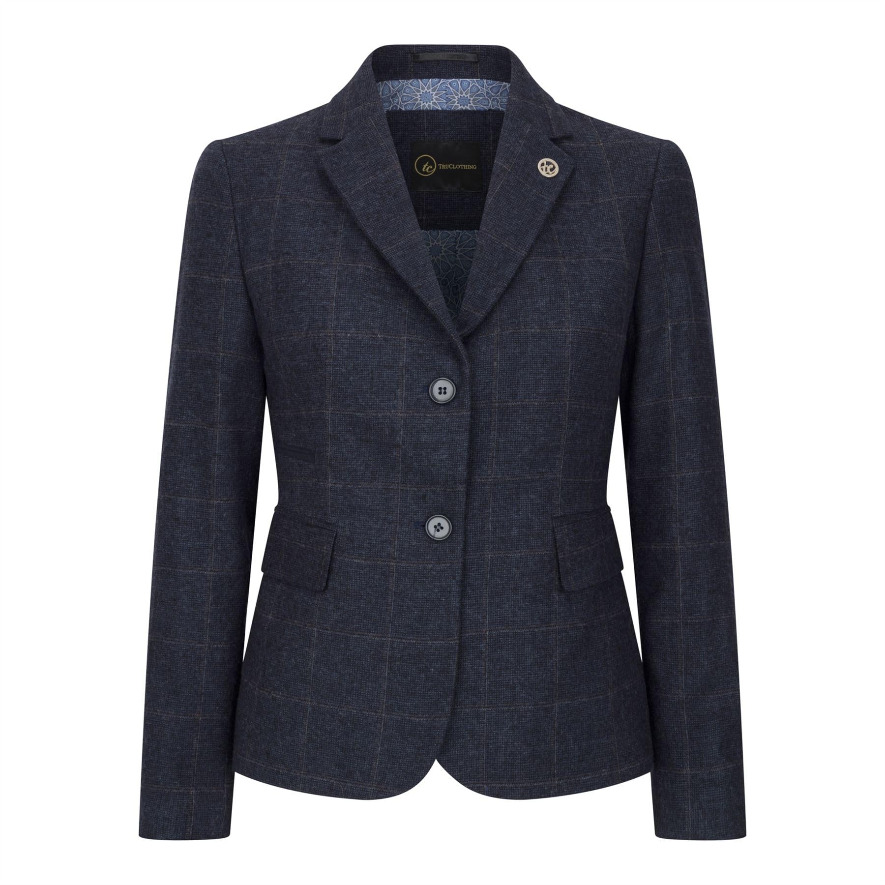 Truclothing Women's Blue Tpstz72 - Navy Tweed Blazer Waistcoat - Uk 16 - Blazer