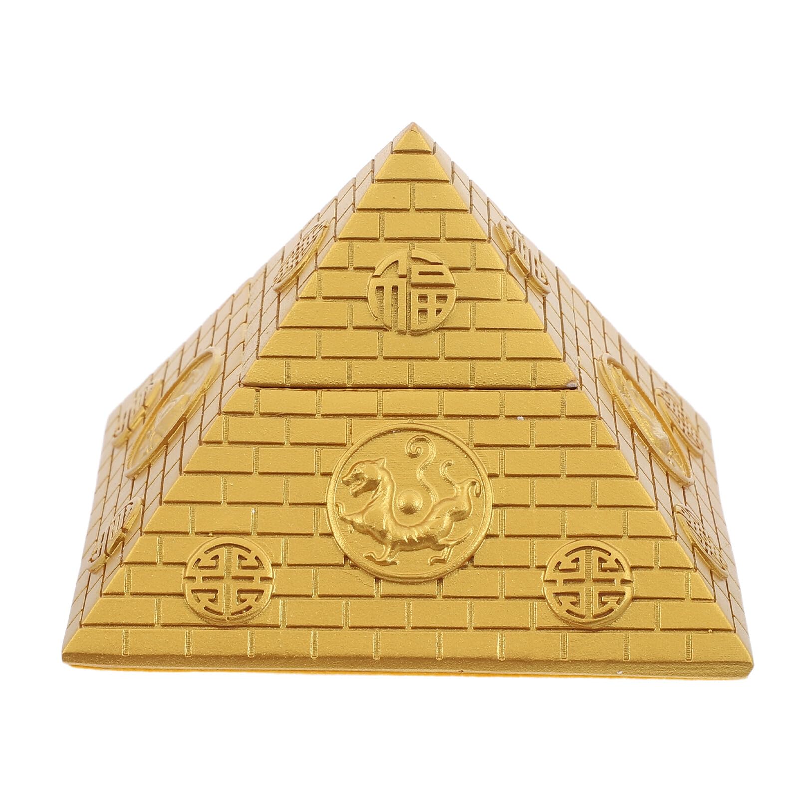 Uonlytech Scultura Piramide Egizia in Resina 9 CM Creatura Mitica Mini Figura Decorativa per Tavolo Souvenir Storico per Ufficio e Progetto Scolastico