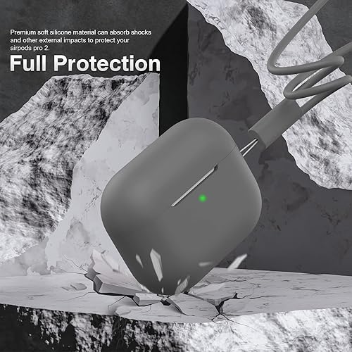 Miniatura 5 de OULUOQI Funda compatible con AirPods Pro 2 20232022, funda protectora de silicona suave que absorbe los golpes, compatible con Apple AirPods Pro de