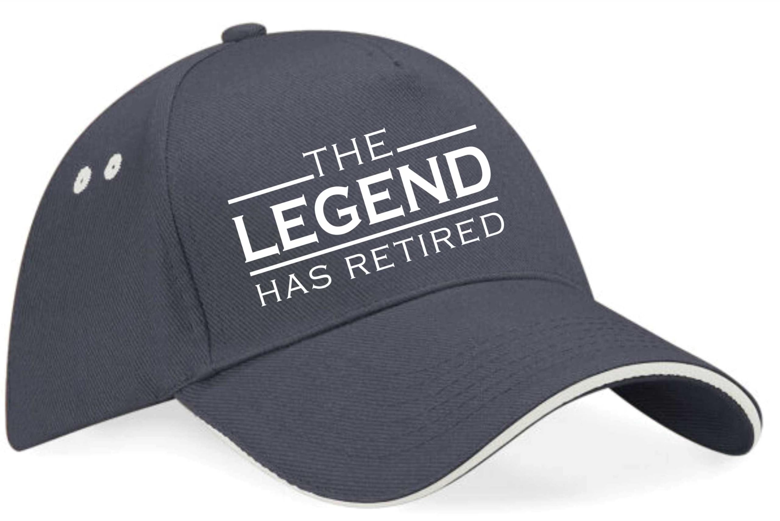 Print4U The Legend Has Retired Baseball Cap Retirement Gift for Men & Ladies Grey