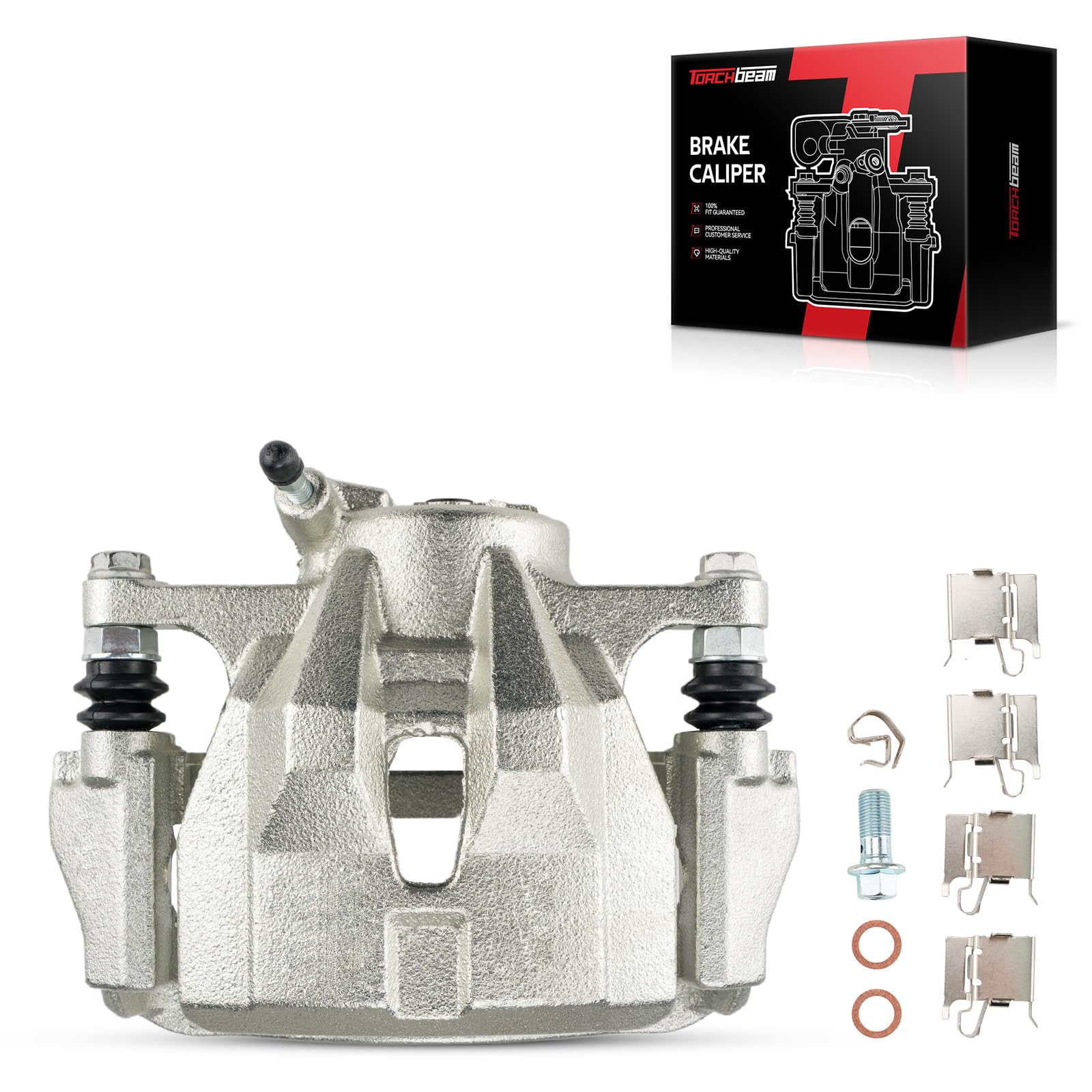 Torchbeam Front Right Passenger Side Brake Caliper For Toyota Scion Pontiac for 2009-2018 Corolla, 2019 Corolla 1.8L, 2008-2014 xD, 2009-2013 Matrix 1.8L, Disc Brake Caliper Assembly Replace # 19B3435