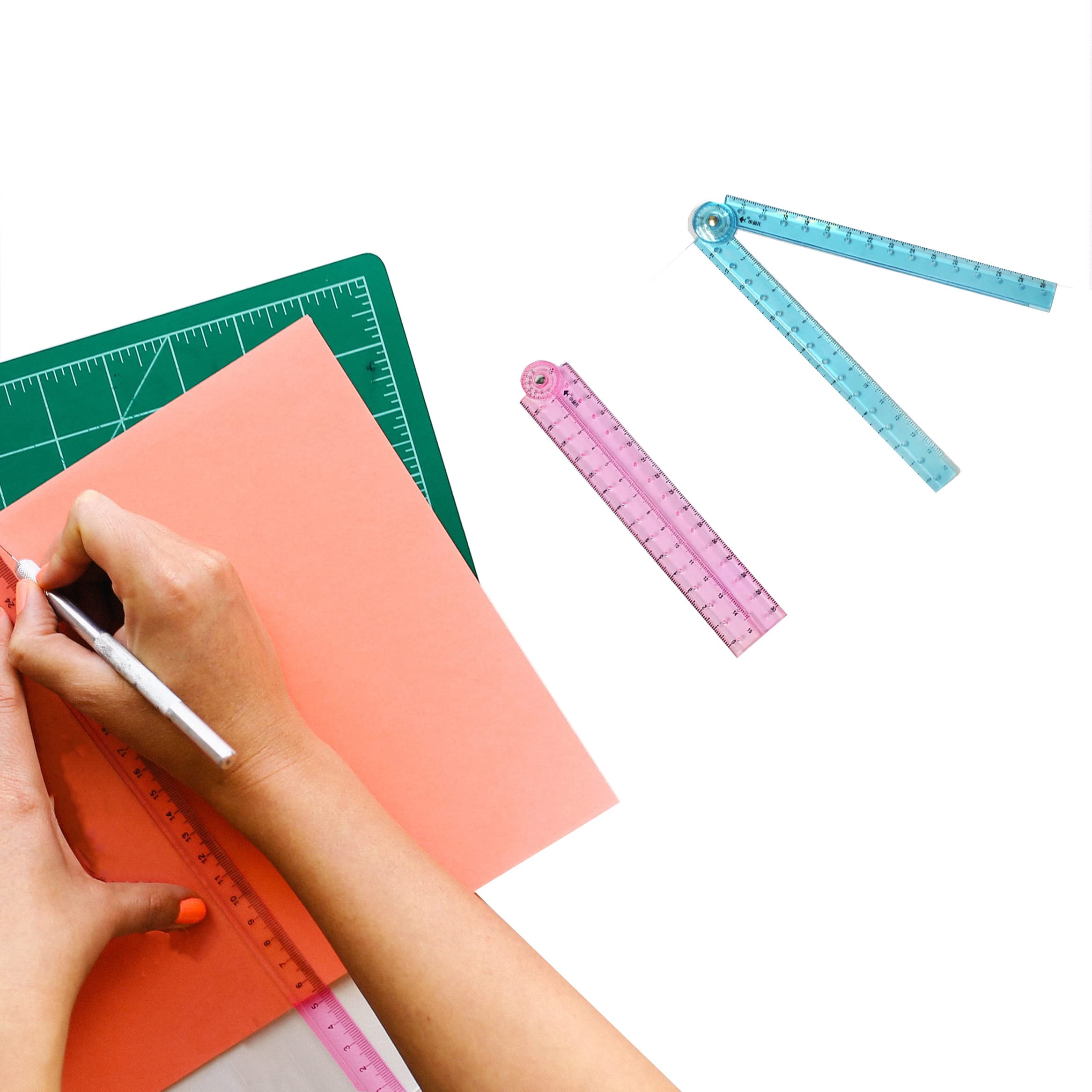 3 Righelli Pieghevoli 30 Cm - Trasparenti, Con Labirinto, Per Scuola E Ufficio - Foto 11