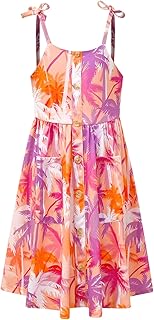 Girls Cotton Dresses Sleeveless/Long Sleeve Crew Neck 4-13Y - Buy now