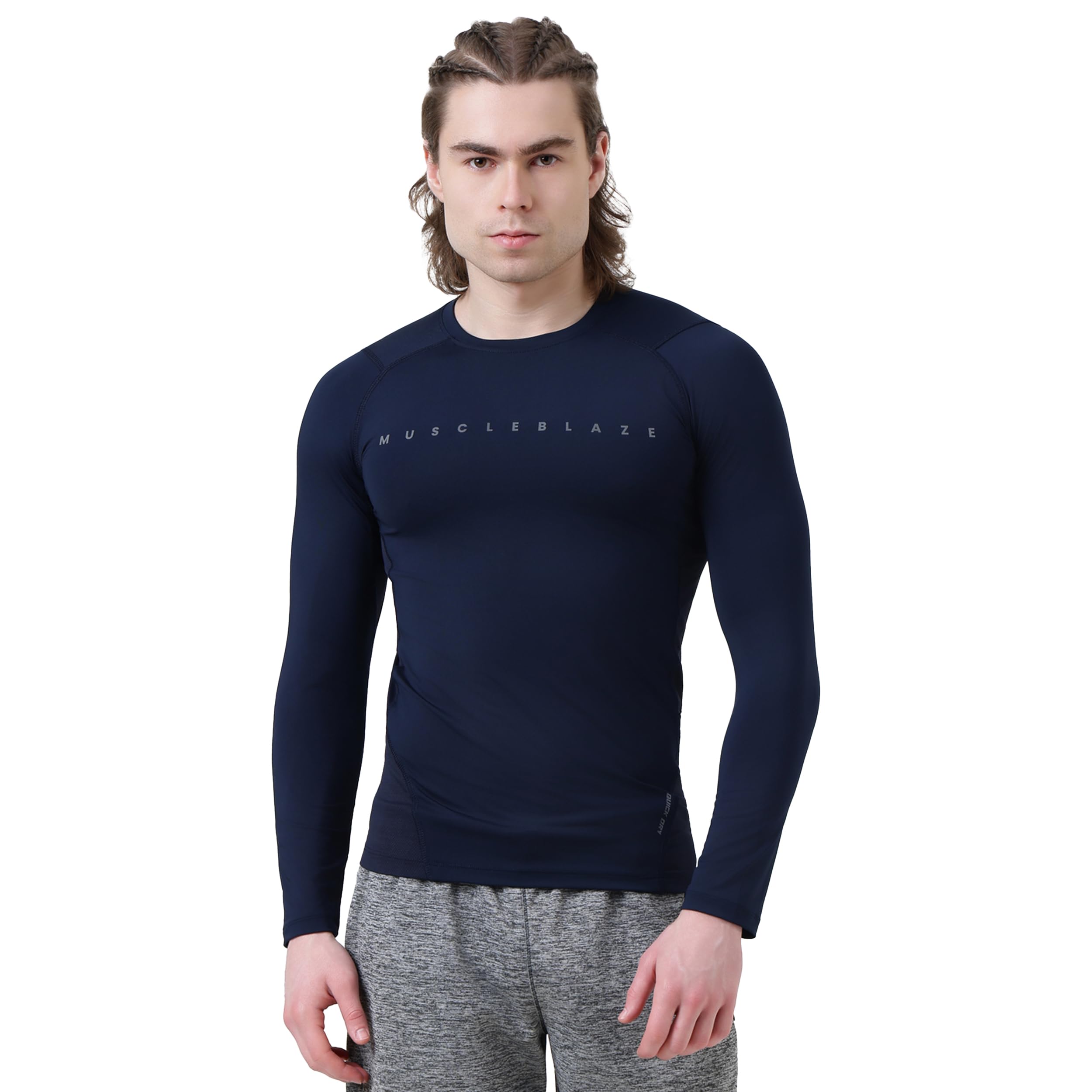 MuscleBlaze Full Sleeve Air Tech Compression MuscleTee for Men-picture-27