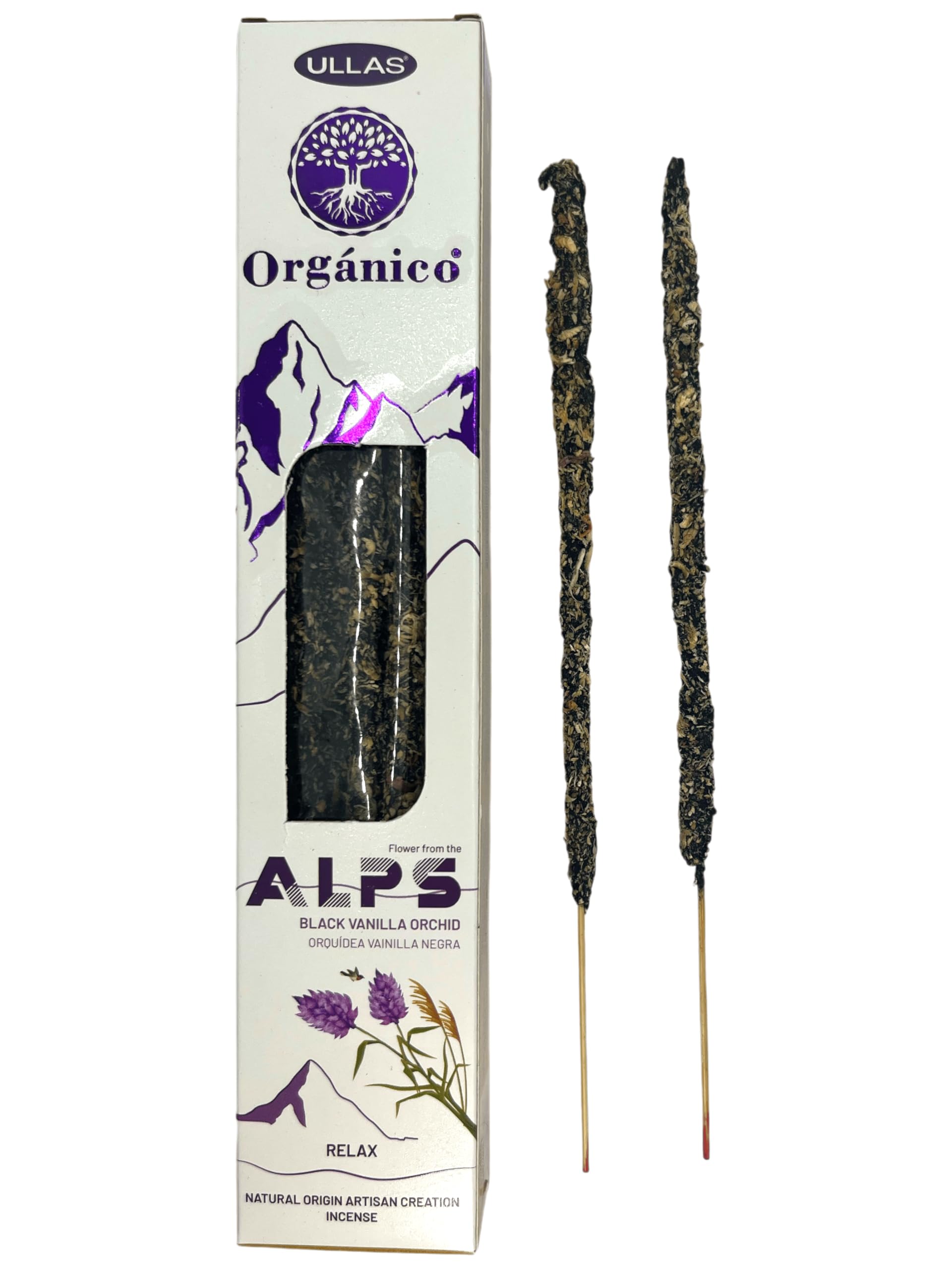 Hostenatura Black Vanilla Orchid Incense Ullas Alps Orchid Black Vanilla - Handmade - Made In India - 100% Natural - Ullas Alps Organic Incense