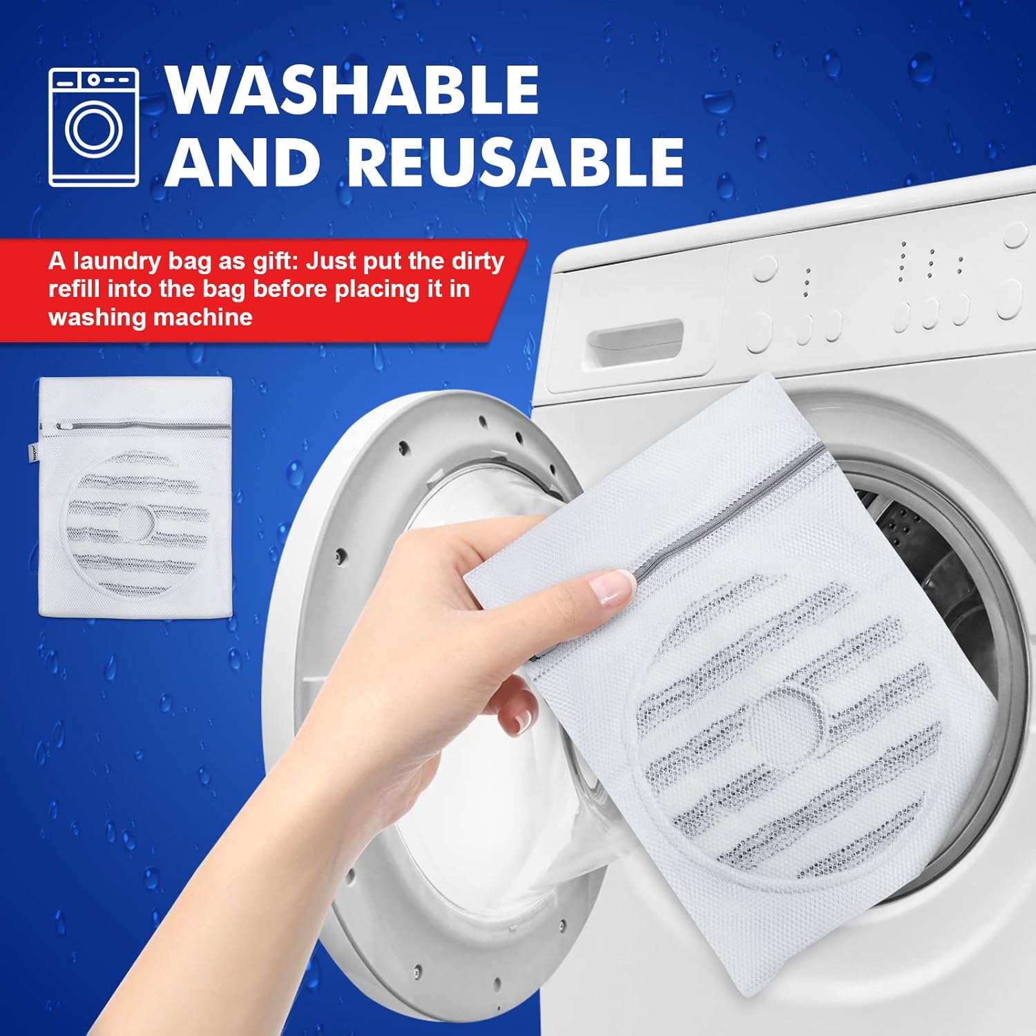 KEEPOW 4 Pack for Vileda Spin and Clean Mop Refill, Washable and