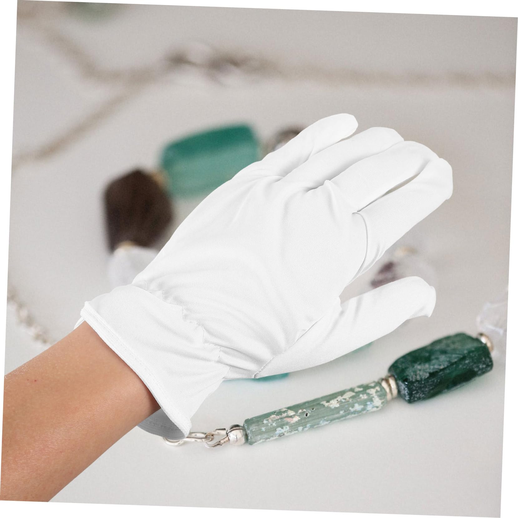 Artibetter 30paires Gants Anti-statique Ultra-fin Lot Pour Inspection De Bijoux Événements Et Bricolage Gants Respirants Et Confortables Pour Des Mains