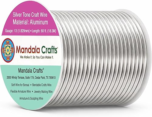 Vista 322 de Mandala Crafts - Alambre de aluminio anodizado de calibre 10 para manualidades de joyería - 32 pies de alambre flexible de cobre coloreado - Doble
