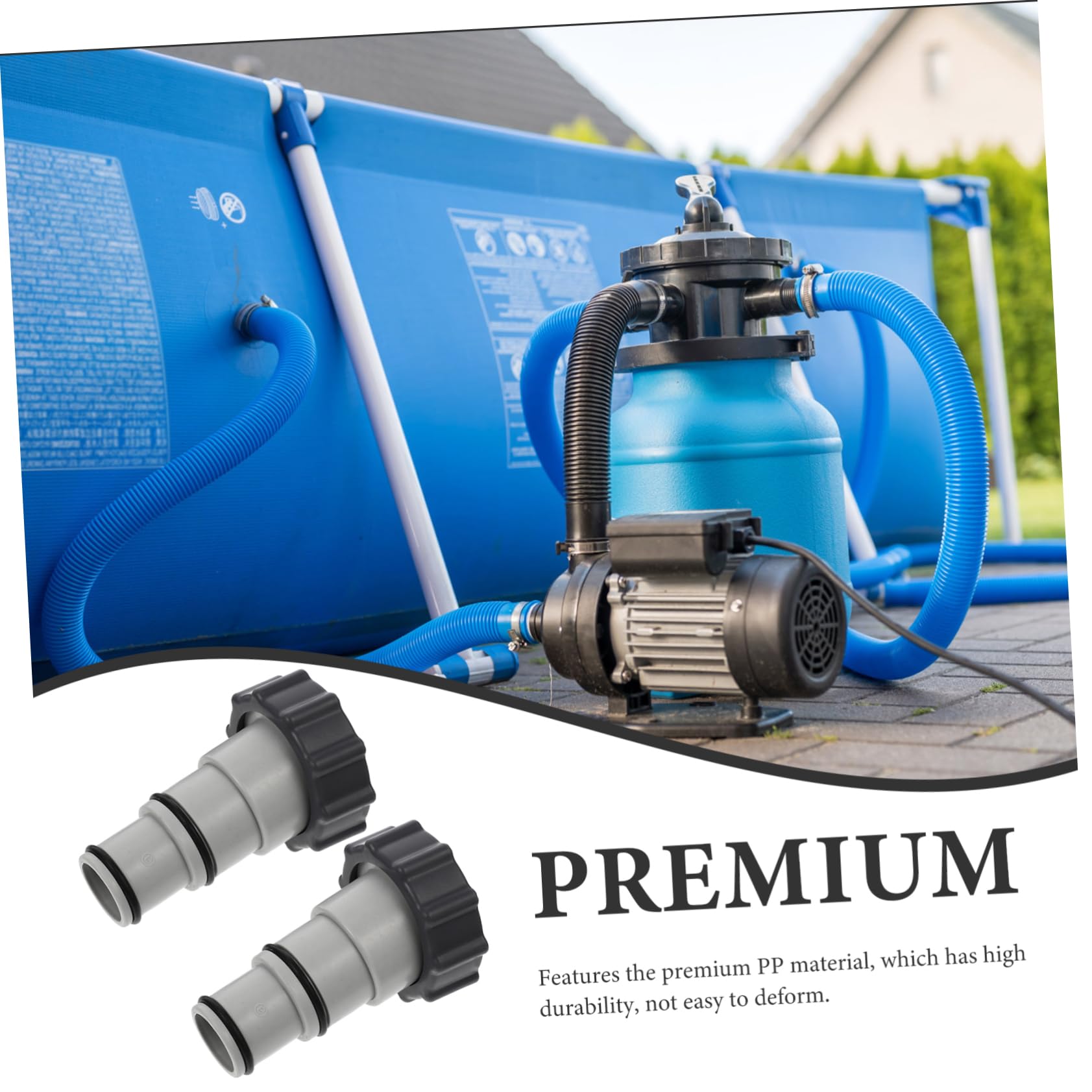 SUPVOX 3 Juegos Conector De Manguera De Piscina Bomba Vacío Adaptador De Grifo para Manguera Conectar Conector del Tanque Salida Boquilla Tubo Adaptadores Tubería Páginas 2 Piezas * 3
