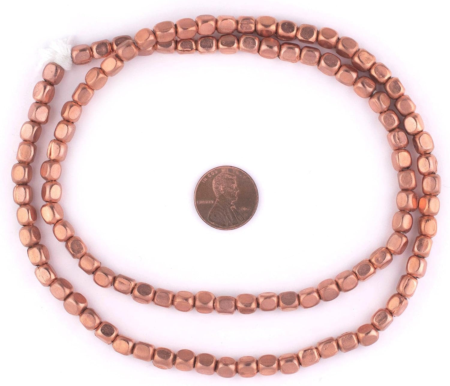 The Bead Chest Copper Rounded Rectangle Beads (6x5mm)