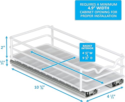 Miniatura 6 de HOLDN' STORAGE Estante de especias extraíble para gabinete, resistente - 5 años de garantía limitada - Estante de especias deslizante de 4.5
