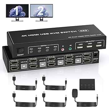 デュアルモニター USB3.0 KVM 切替器 2入力2出力 未使用 楽天市場】【楽天一位】DP KVM 切替器 2入力2出力PC2台対応 USB