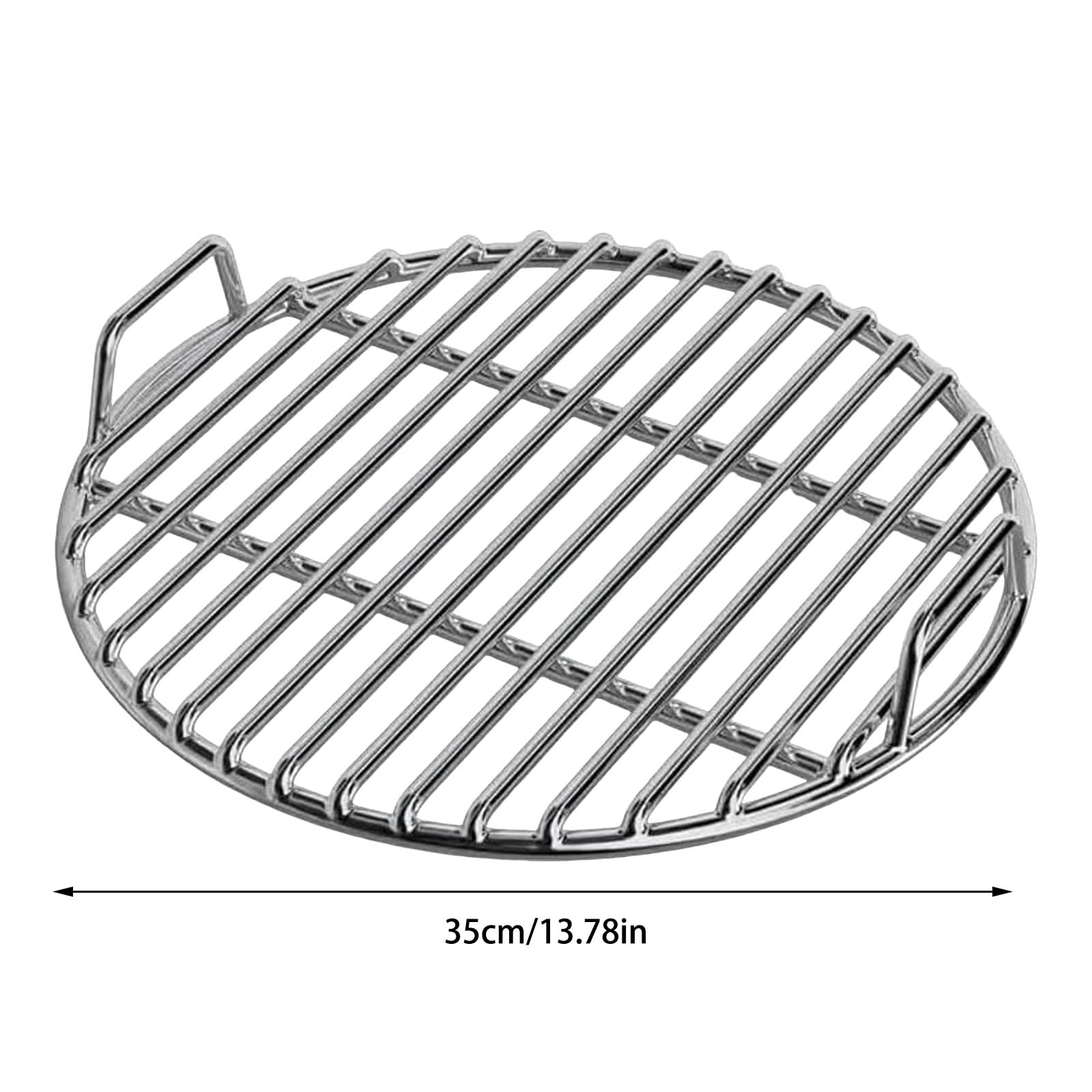 Okrągły ruszt do grillowania ze stali nierdzewnej – bardzo gruba kratka grillowa 30/35/40 cm, taca do grillowania na kemping, piknik, ogród, idealna do gotowania na świeżym powietrzu