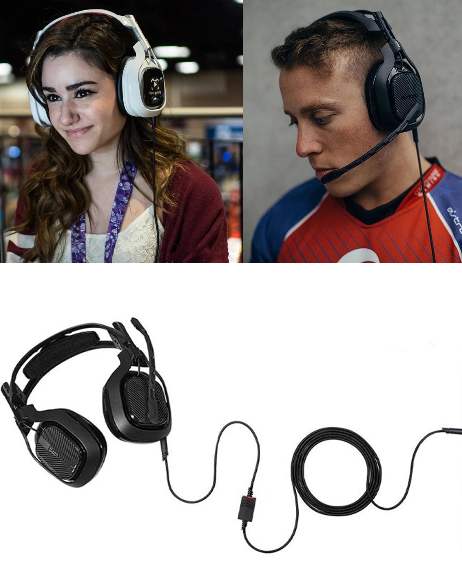 FCD TRUST Replacement for Astro A40 Headset Cord Compatible with Astro A40 Inline Mute Audio Cable for Astro A10/A40/A40TR Gaming Headset,Compatible with PS5/PS4 Controller?Braided Nylon Rope,6.6FT