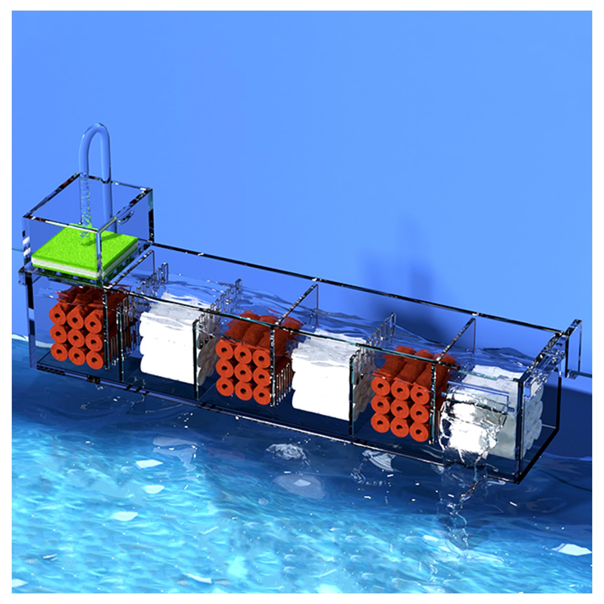 Amazon | オーバーフローフィルター アクリル製壁掛けフィルター  