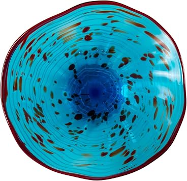 Dale Tiffany Favorite Art Glass Collection Wrightwood Wall Decor, 9", Blue
