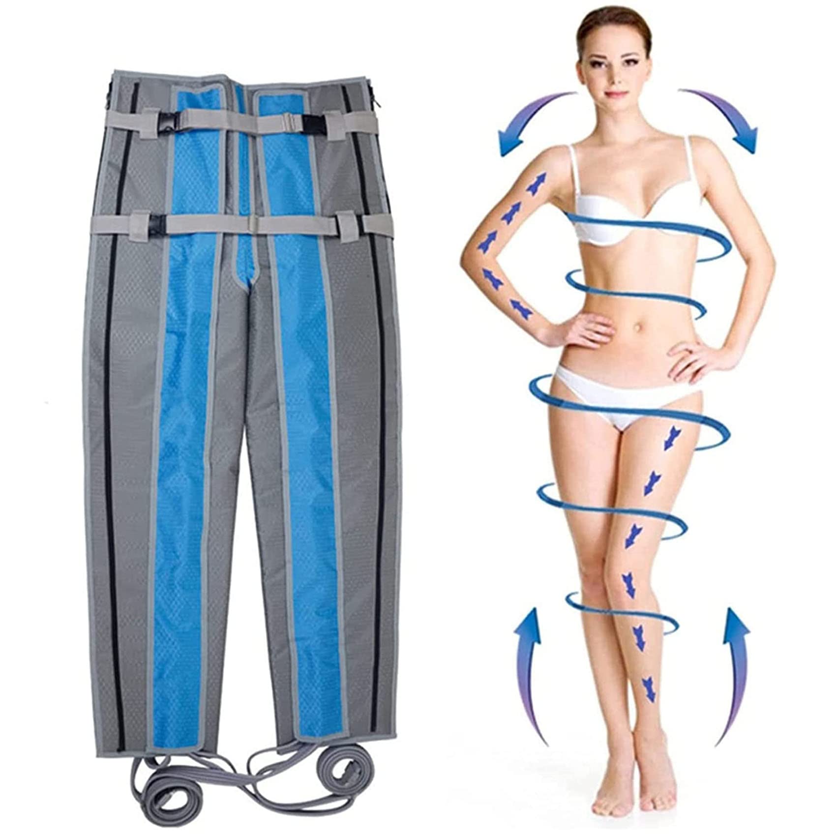 Máquina de Drenaje linfático de presoterapia Profesional Masaje de desintoxicación de presión de Aire Traje Adelgazante Masajeador de desintoxicación de piernas, Elimina la Fatiga y el Dolor muscula