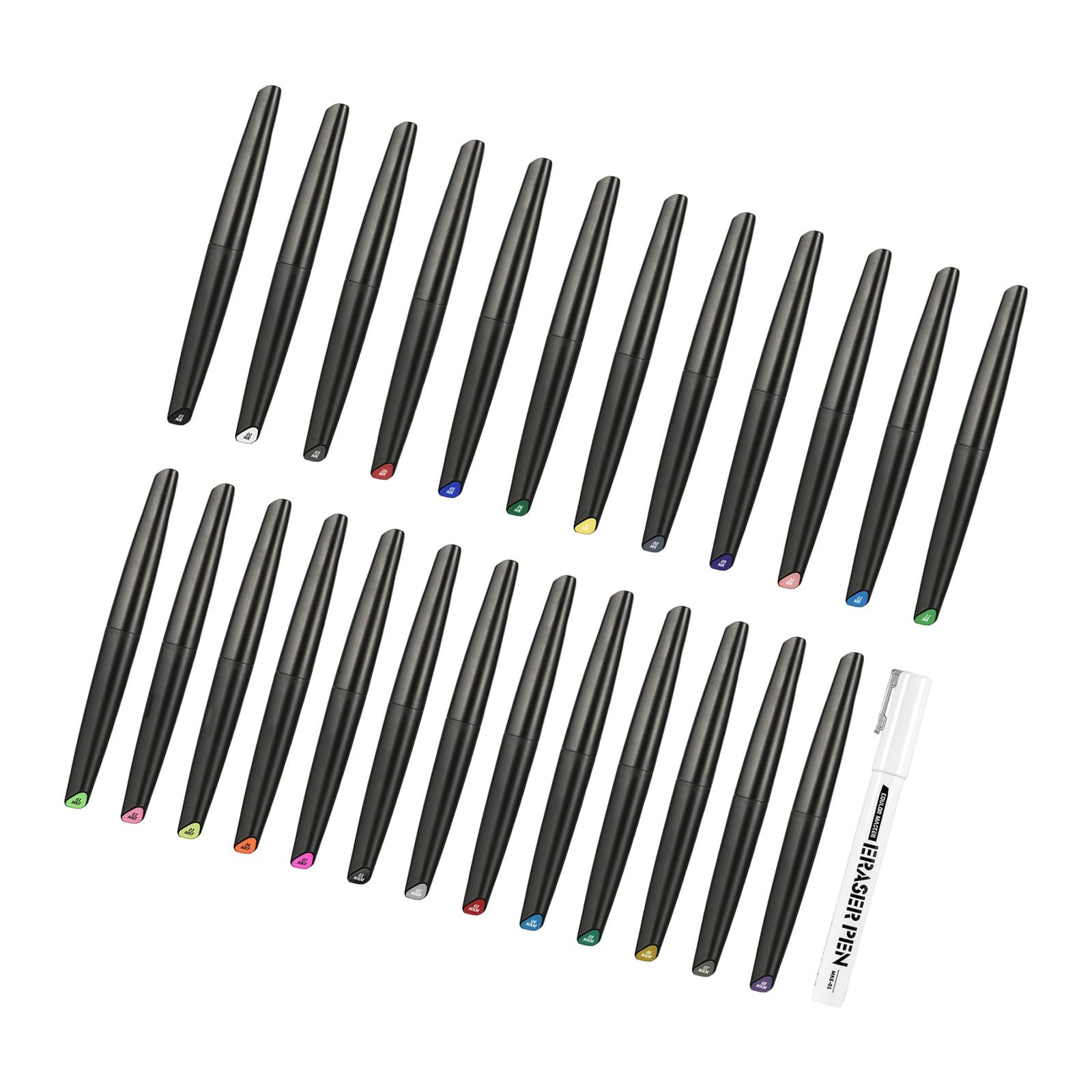 Juego de marcadores de pintura de modelo armado de color 25/26 para polietileno ABS con lápices de pintura fluorescentes metálicos y básicos de precisión de color