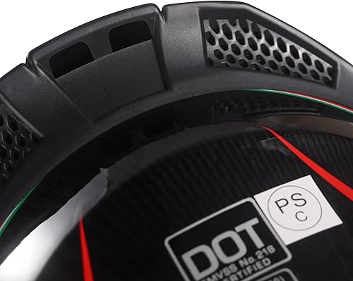 Miniatura 7 de KYPARA Casco de motocicleta de cara completa con visera interna tintada y aprobado por DOT para ciclomotor, ATV, Cruiser Scooter (rojo brillante, XL)