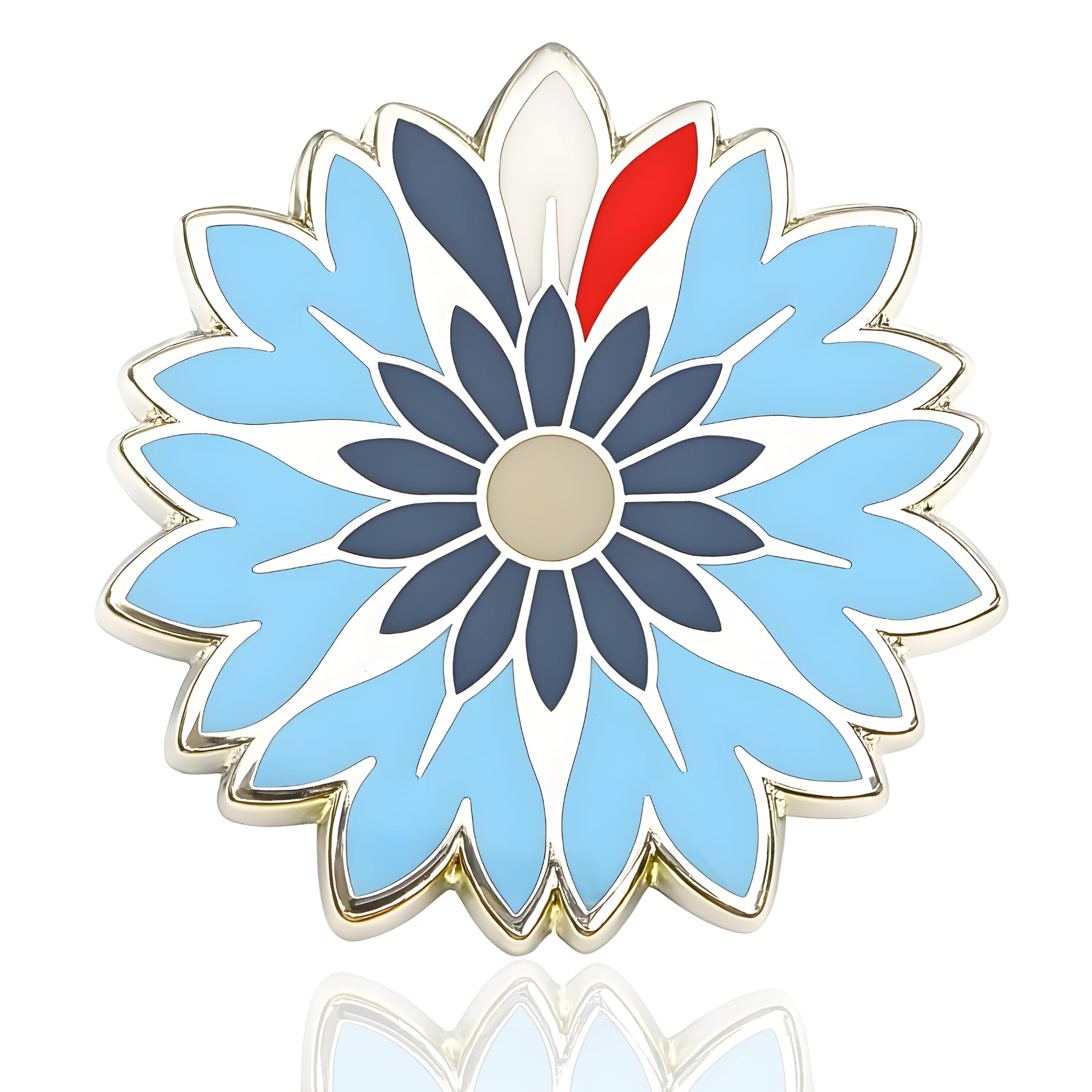 Pins Bleuet | Broche Fleur | Broche Costume Homme | Pin's Étoile | Pins Costume Homme | Pin Tricolore Argenté