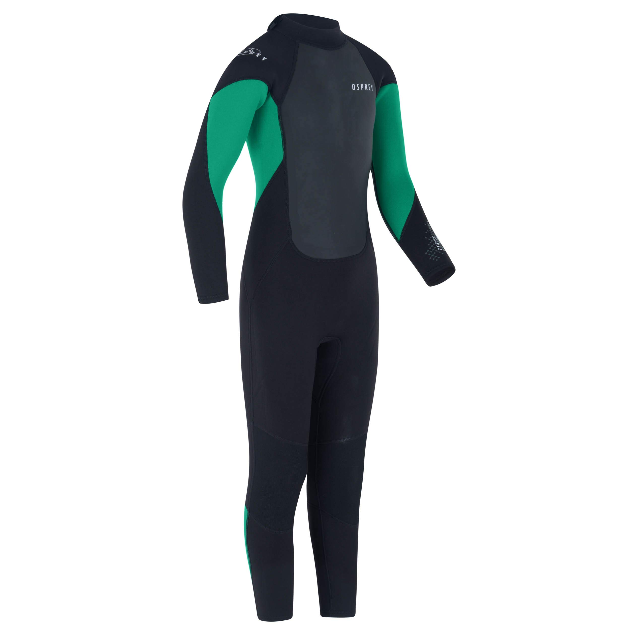 Osprey - Muta Estiva da Bambino, Lunghezza 3 mm, in Neoprene, per Surf, Bodyboarding, Zero, Verde